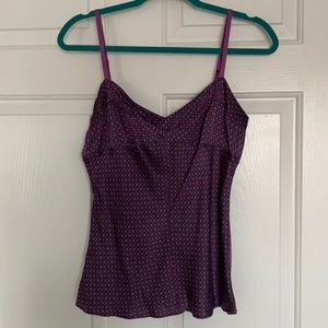EXPRESS purple silk tank